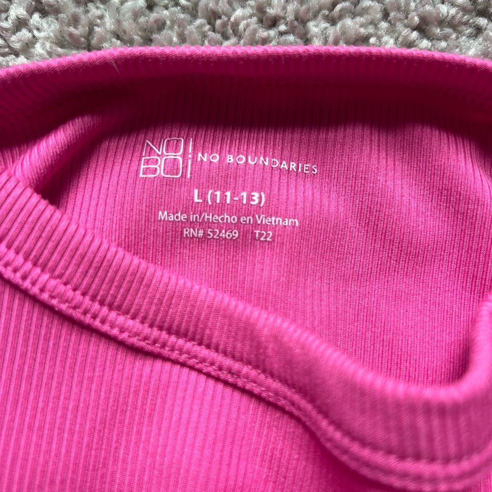 Pink Ribbed Women's Tank Top - Picture 2 of 2